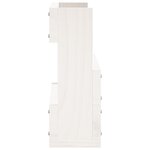 vidaXL Étagères à chaussures murales 2 Pièces Blanc 59x9x23 cm Pin massif