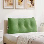 vidaXL Coussin de Dos Vert clair 100 x 24 x 50 cm Velours