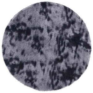 vidaXL Tapis Shaggy à poils longs NAVARRA gris foncé 160x160 cm