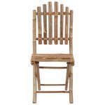 vidaXL Chaises pliables de jardin lot de 2 avec coussins Bambou