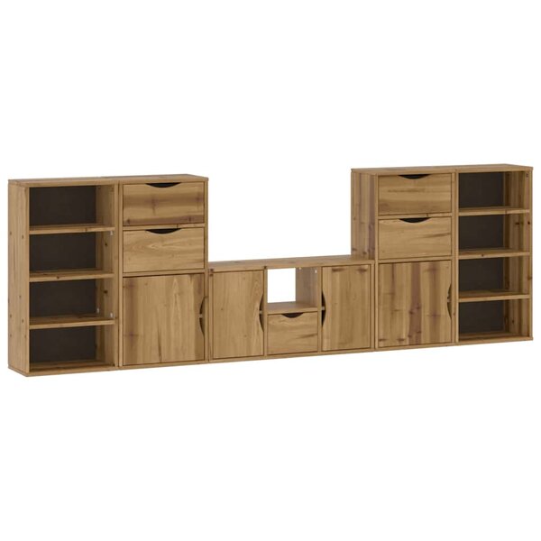 vidaXL Meubles TV 5 Pièces avec rangement ODDA bois de pin massif
