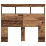 vidaXL Cabinet de Tête de Lit avec LED Bois ancien 120 x 17 x 102 cm