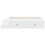 vidaXL Cadre de lit avec rangement Blanc 75 cm Bois d'ingénierie