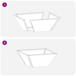 vidaXL Cache-pot de jardin 5 Pièces Rouillé 35 x 35 x 15 cm