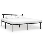 vidaXL Cadre de lit sans matelas noir métal 180x200 cm