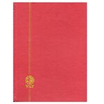 PERFECTA : Classeur fixe pour timbres (Grand modèle-Pages Noires-48p. Grenat)