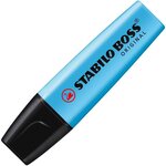 Surligneur boss original rechargeable pointe biseautée 2-5 mm - bleu stabilo