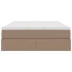 vidaXL Lit avec rangement et matelas Cappuccino 140 x 190 cm