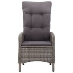 vidaXL Mobilier de bistro de jardin 5 Pièces Résine tressée Gris