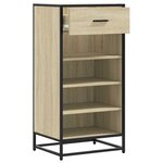 vidaXL Étagère à chaussures chêne sonoma 48x38x97 5 cm bois ingénierie
