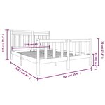 vidaXL Cadre de lit Bois massif 160x200 cm