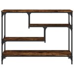 vidaXL Table console chêne fumé 100x30x75 cm bois d'ingénierie