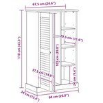vidaXL Cabinet de salle de bain avec stockage Blanc 68 x 34 x 110 cm