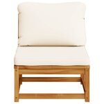 vidaXL Salon de jardin avec coussins bois massif d'acacia