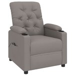 vidaXL Fauteuil inclinable électrique Taupe Tissu