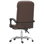 vidaXL Fauteuil de massage inclinable de bureau Marron Similicuir
