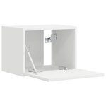 vidaXL Meuble TV mural 2 Pièces Blanc 60 x 31 x 29.5 cm Bois d'ingénierie