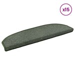 vidaXL Tapis d'escalier auto-adhésifs 15 Pièces Vert foncé
