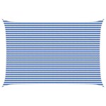 vidaXL Voile d'ombre 4 x 5 m HDPE Rectangulaire Bleu et Blanc