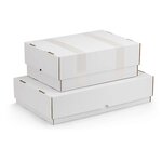 Caisse carton télescopique blanche simple cannelure 55x35x10/18 cm (lot de 25)