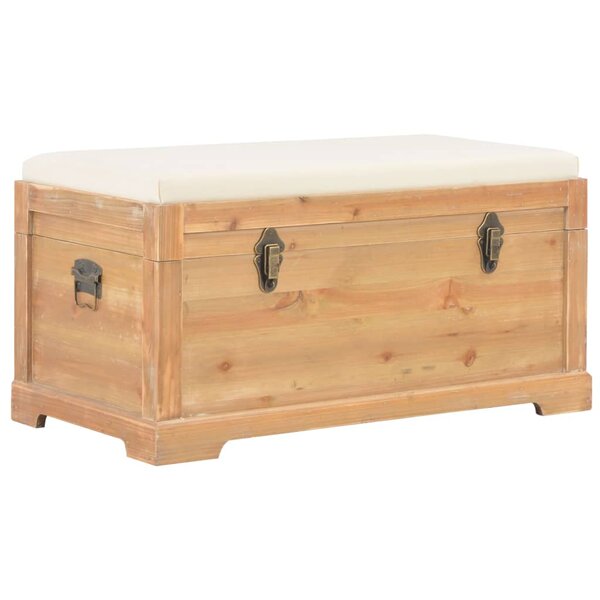 vidaXL Coffre de rangement avec coussin 80x40x40 cm MDF