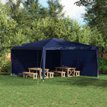 vidaXL Mur de tente de fête 2 pièces 400 x 195 cm Bleu PE et acier