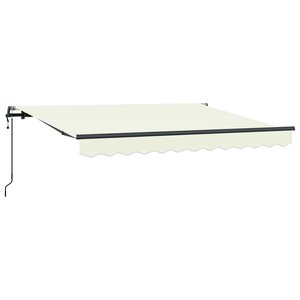 vidaXL Auvent Rétractable Crème 250 x 200 cm Polyester et Aluminium