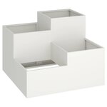 vidaXL Cache-pot de jardin Blanc 80 x 80 x 60 cm Acier