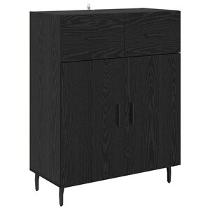 vidaXL Buffet Chêne noir 69 5 x 34 x 90 cm Bois d'ingénierie