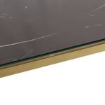 vidaXL Table console doré acier inoxydable et verre trempé