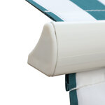 Auvent manuel de jardin terrasse store aluminium retractable 4L x 3l m vert et blanc
