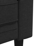 vidaXL Canapé Chesterfield 3 places noir tissu