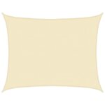 vidaXL Voile d'ombrage 160 g/m² Crème 6x7 m PEHD
