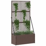 vidaXL Jardinière Marron 70 x 30 x 135 cm Métal