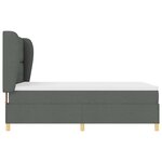 vidaXL Lit à ressorts avec matelas gris foncé 90x190 cm Gris foncé