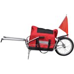 vidaXL Remorque de vélo à une roue avec sac de rangement