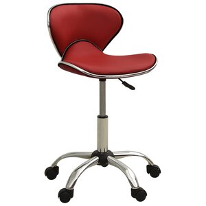 Chaise fauteuil siège de bureau informatique étude similicuir rouge 02_0024059
