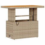 vidaXL Ensemble de salle à manger pour jardin 3 Pièces Beige Poly rotin