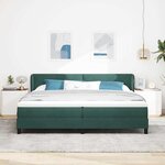 vidaXL Lit à ressorts avec matelas gris foncé 80x200 cm en velours