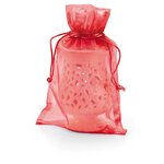 Pochon organdi rouge 9 x 9 cm (lot de 25)