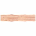 vidaXL Dessus de table bois massif traité bordure assortie