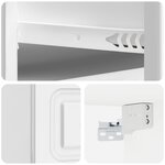 vidaXL Cabinet de chevet mural Blanc brillant 34 5 x 33 x 20 cm