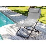 Chaise relax en acier et toile easy (lot de 2)