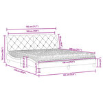 vidaXL Lit avec matelas bleu 180x200 cm velours