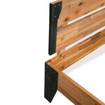 vidaXL Cadre de lit sans matelas bois d'acacia massif acier 152x203 cm