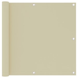 vidaXL Écran de balcon Crème 90x500 cm Tissu Oxford