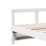 vidaXL Lit de jour Blanc 90x200 cm Bois de pin massif