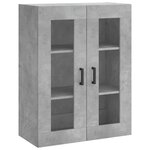 vidaXL Buffet haut Gris béton 69 5x34x180 cm Bois d'ingénierie