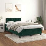 vidaXL Sommier à lattes de lit avec matelas vert foncé 120x190 cm