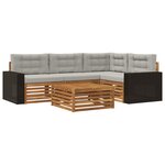 vidaXL Ensemble de canapés d'extérieur 5 pc Naturel et gris clair